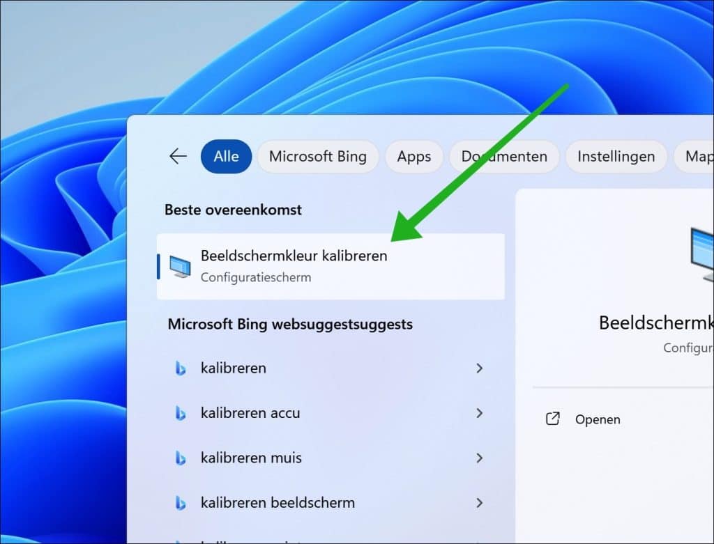 Beeldschermkleur kalibreren
