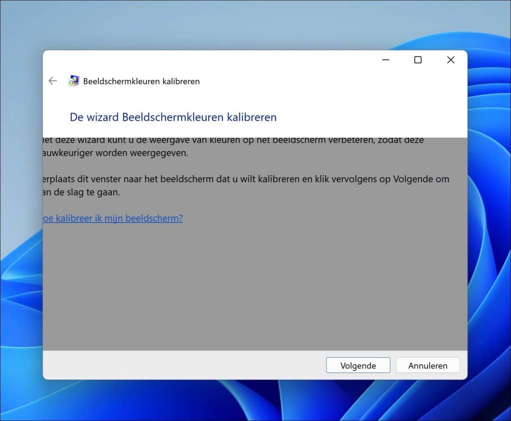Beeldschermkleur kalibreren zonder gele tint