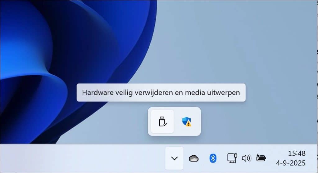 Hardware veilig verwijderen en media uitwerpen