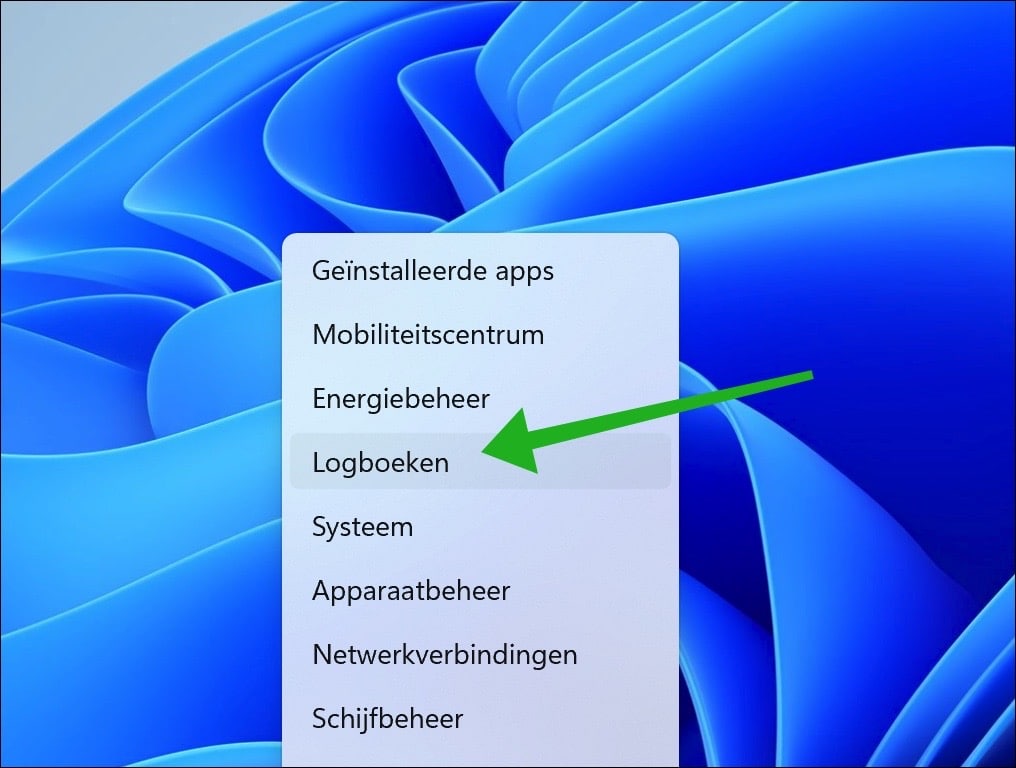 Logboeken openen