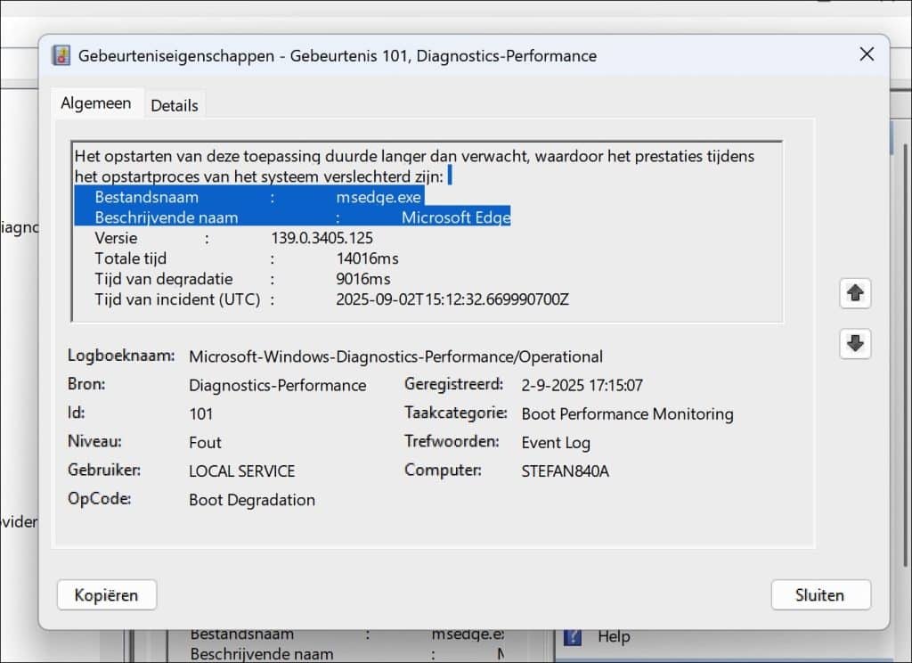 Opstarttijd meten en verbeteren via Event Viewer