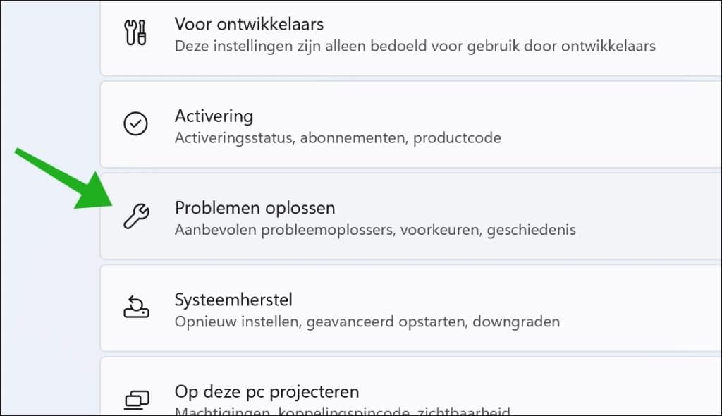 Problemen oplossen