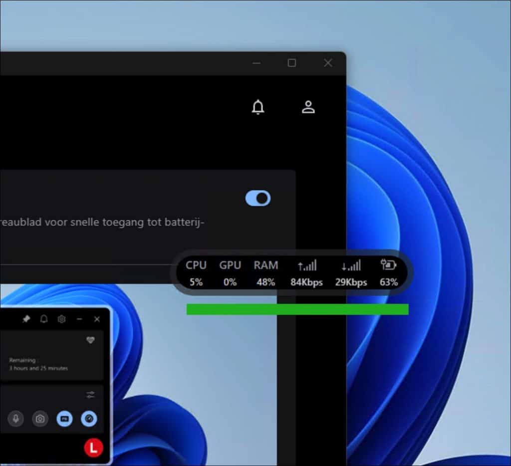 Vantage widget
