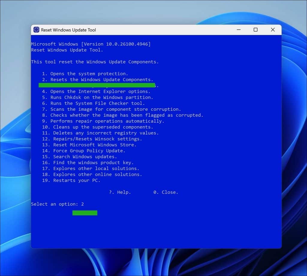 windows update reset tool