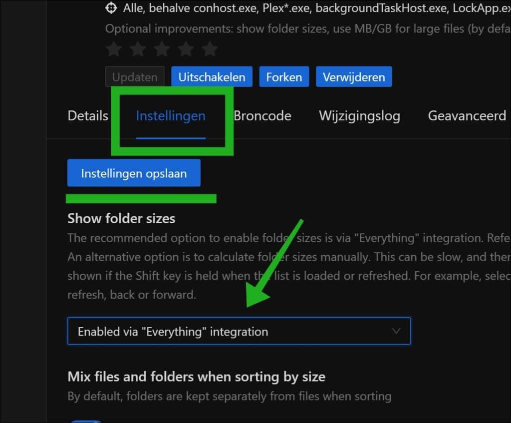 Enabled via Everything integration