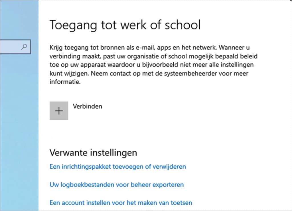 Gebruik geen school of werk Microsoft-account