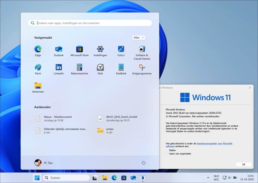 Upgrade naar Windows 11