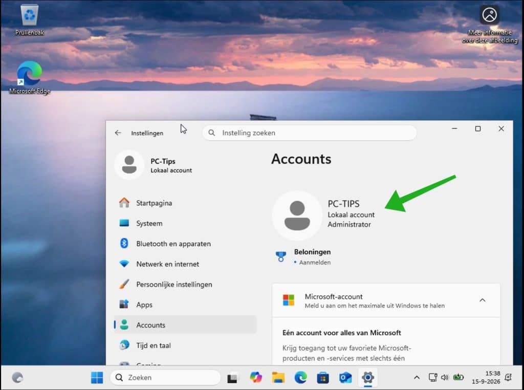 Windows 11 installeren zonder microsoftaccount