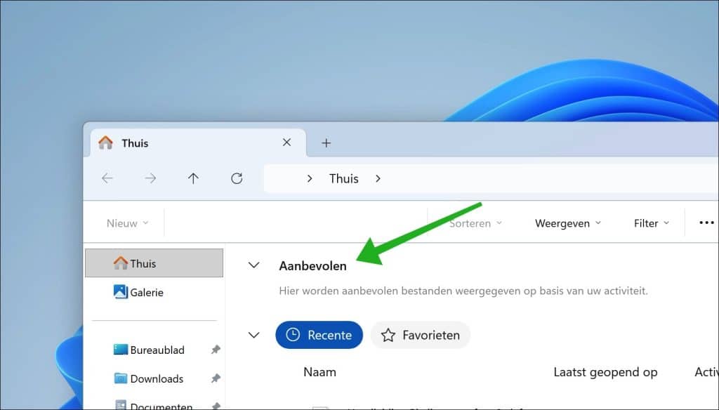 aanbevolen verkenner