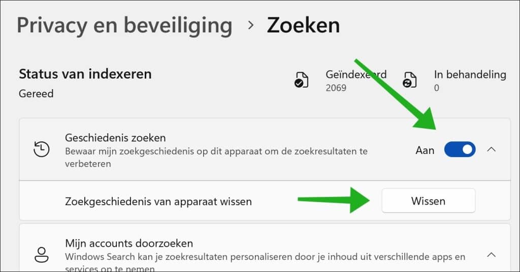 Zoekgeschiedenis wissen