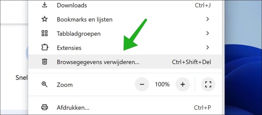 Browsegegevens verwijderen