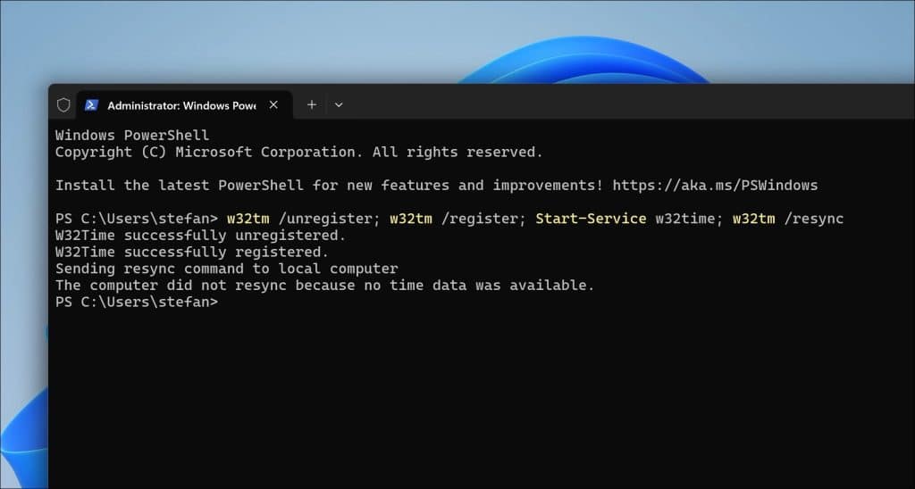 Tijdssynchronisatie herstellen