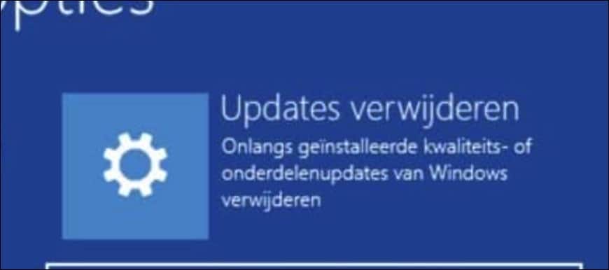 Updates verwijderen
