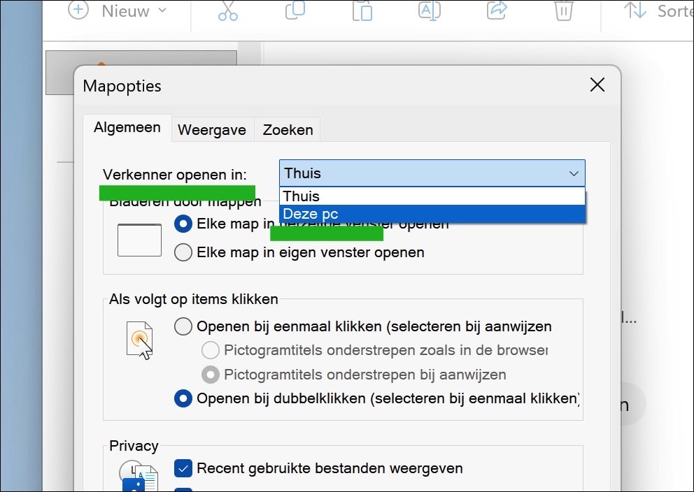 Verkenner openen in deze pc