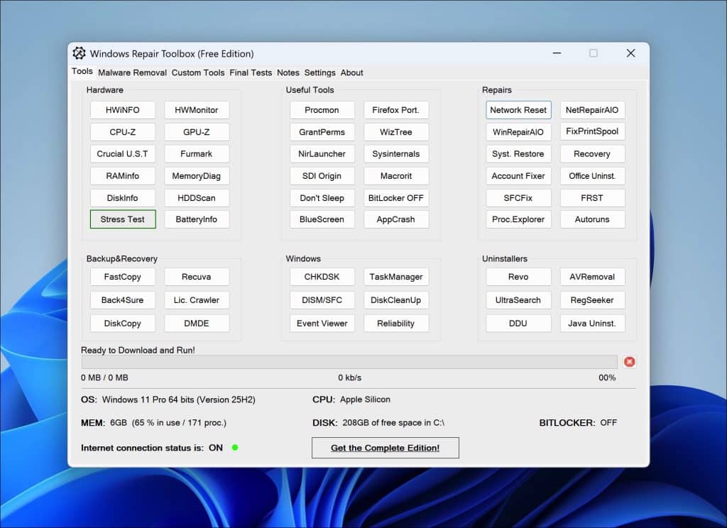 Windows Repair toolbox