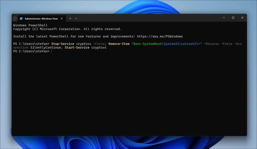 Windows Update-identiteit resetten