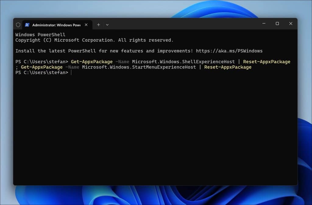 Windows meldingen, Startmenu en Actiecentrum herstellen