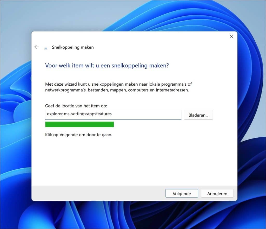 explorer snelkoppeling