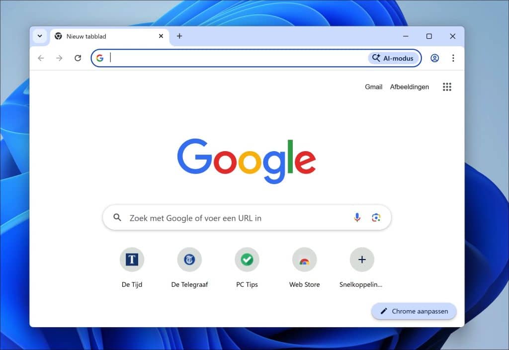 Chrome is hersteld naar standaardwaarden met AI-functionaliteit