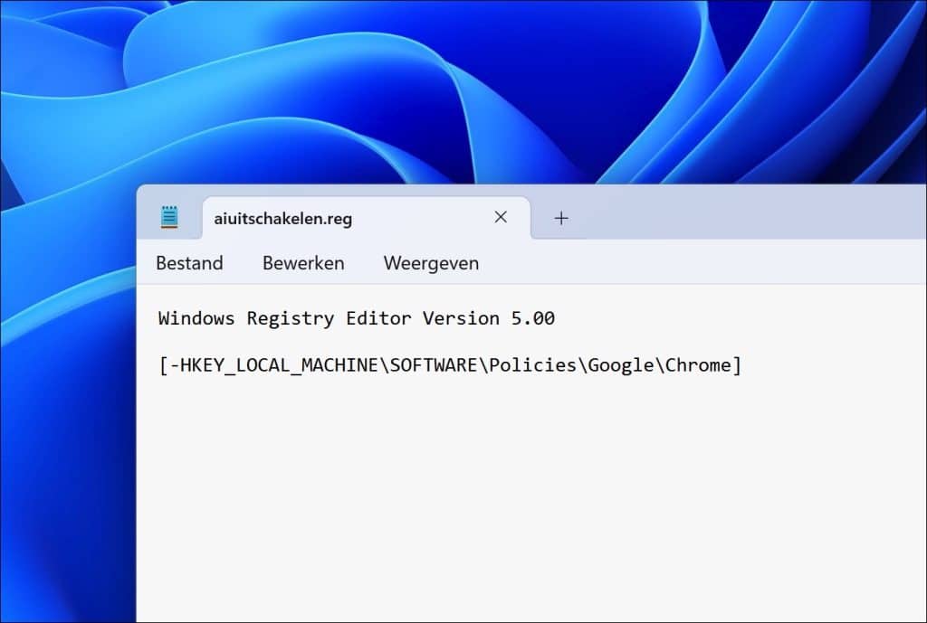 Terugzetten naar met AI