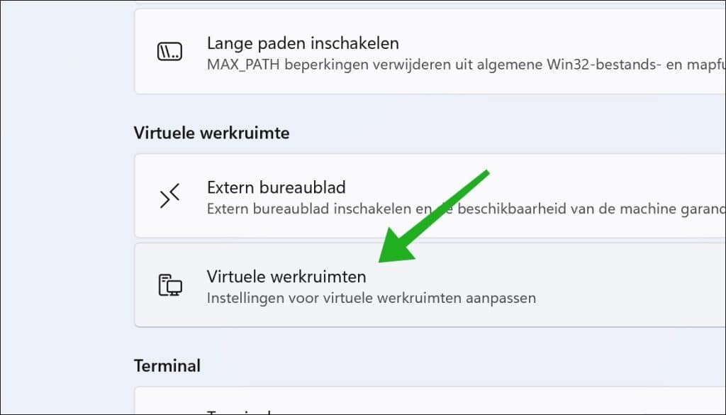 Virtuele werkruimten