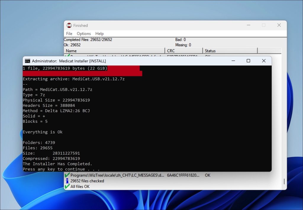 medicat usb aangemaakt
