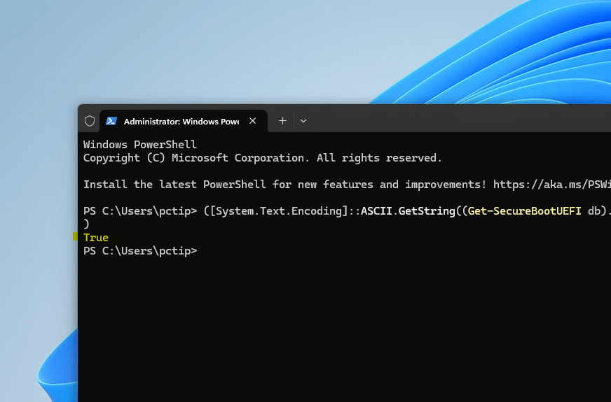secure boot certificaat is bijgewerkt