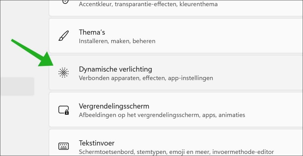 Dynamische verlichting