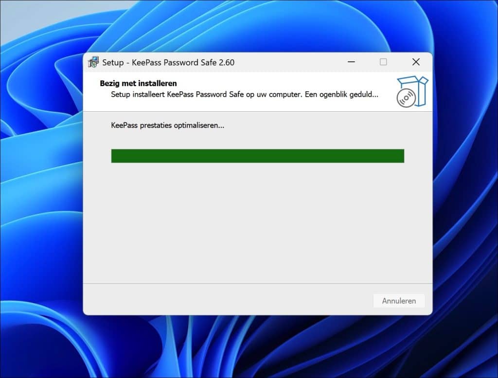 Keepass installeren