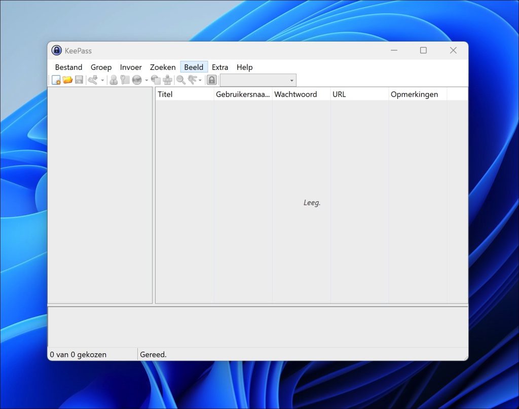 Keepass nederlandse taal