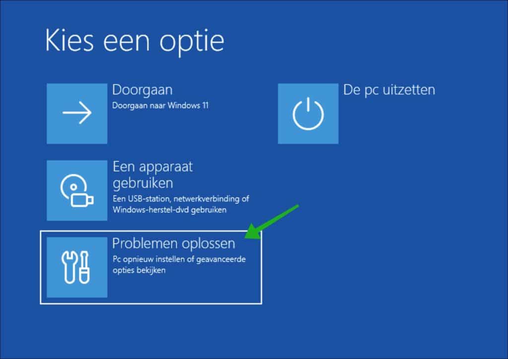 Problemen oplossen en herstellen