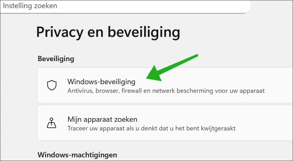 Windows beveiliging