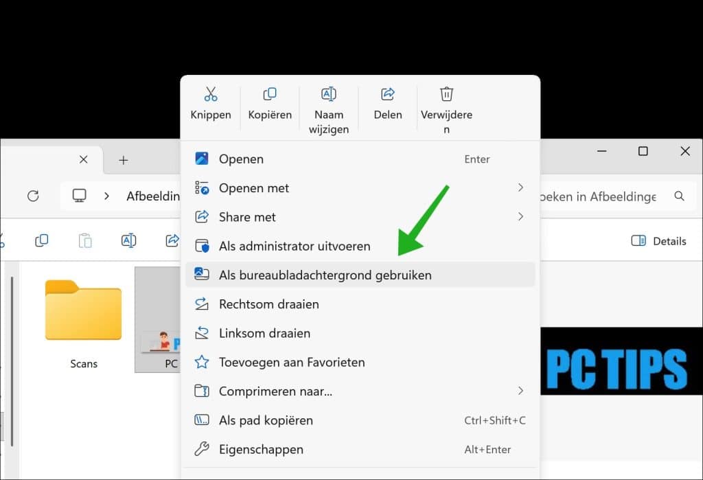 afbeelding als Als bureaubladachtergrond gebruiken