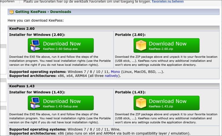 KeePass wachtwoordmanager downloaden en gebruiken