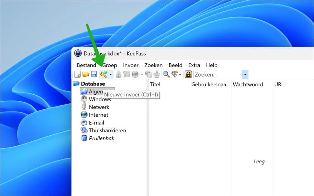 wachtwoord toevoegen