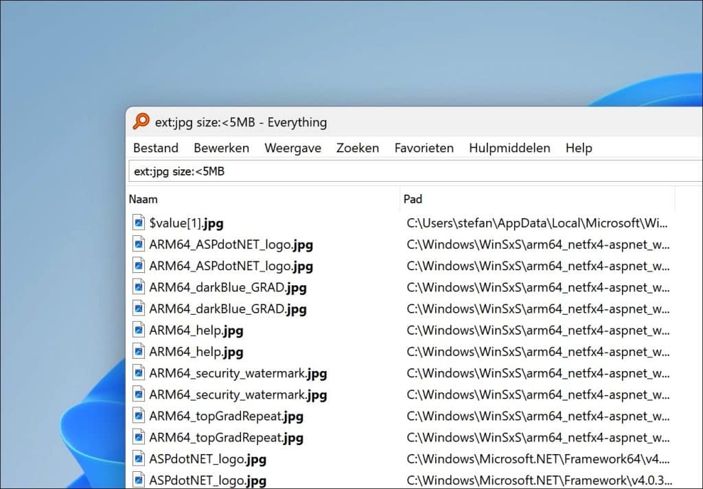 zoekfilters combineren