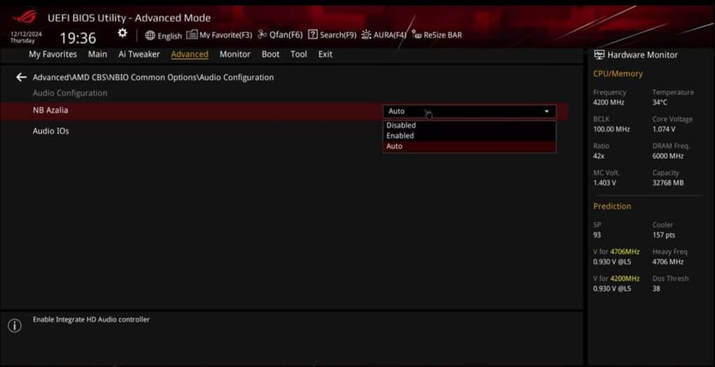 Audio inschakelen via de BIOS of UEFI