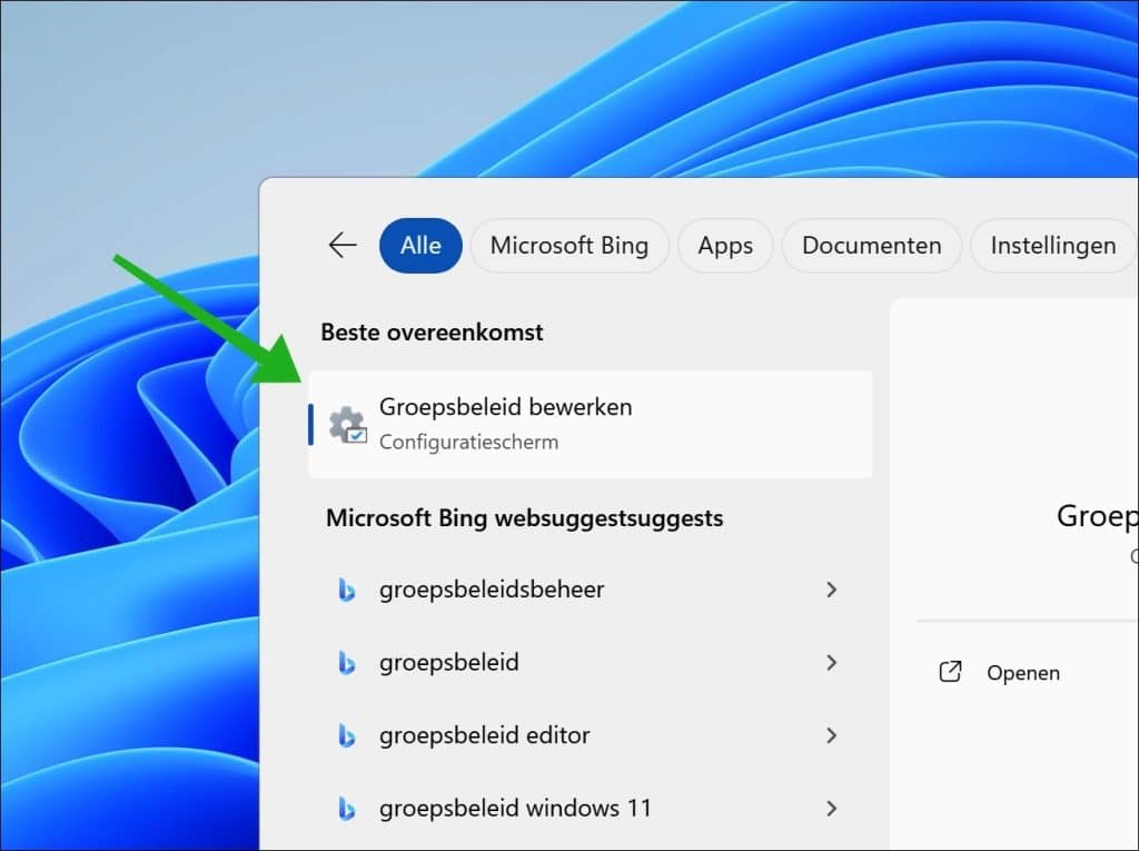 Groepsbeleid bewerken