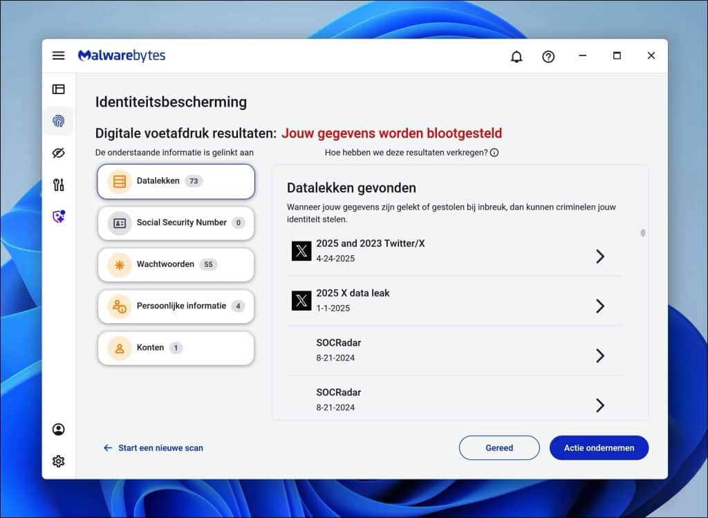 Jouw gegevens worden blootgesteld