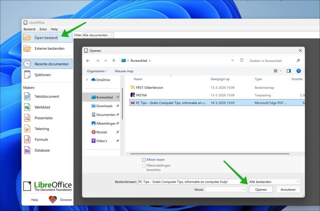 pdf openen in libreoffice