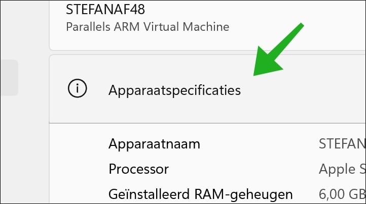 Apparaatspecificaties