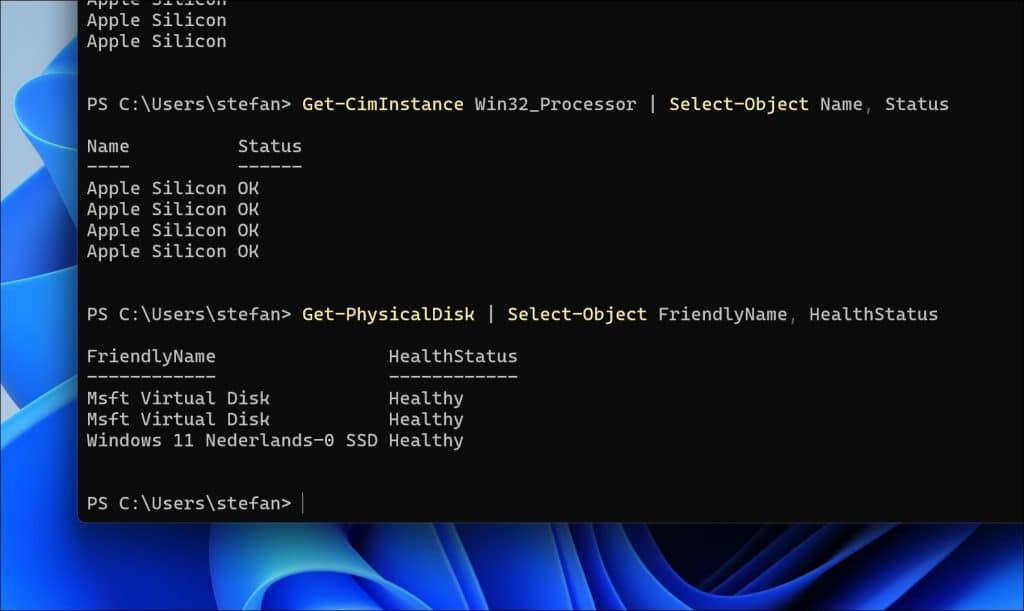 Controleer de status van computercomponenten