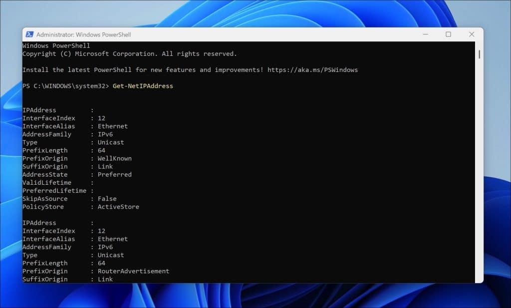 IP-adres en netwerkconfiguratie bekijken