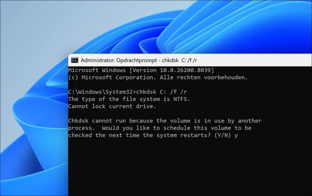 Schijf controleren op fouten
