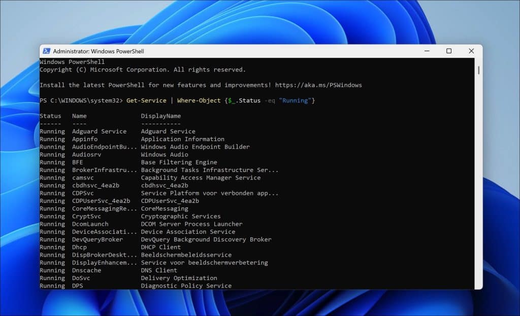Services beheren en controleren