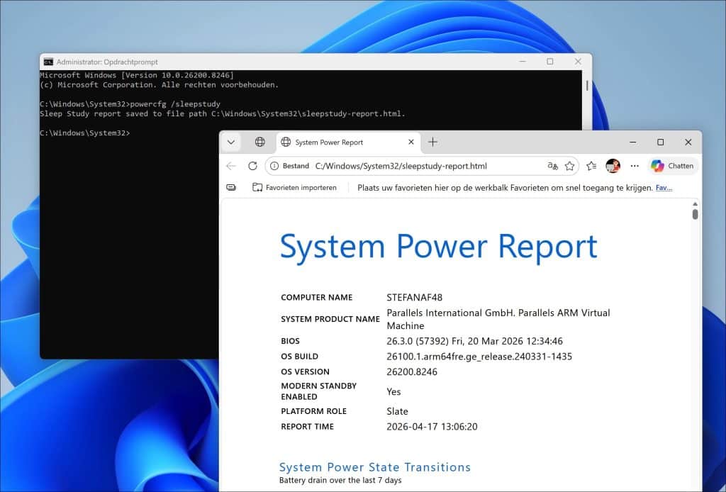 Slaapstand en batterijproblemen analyseren