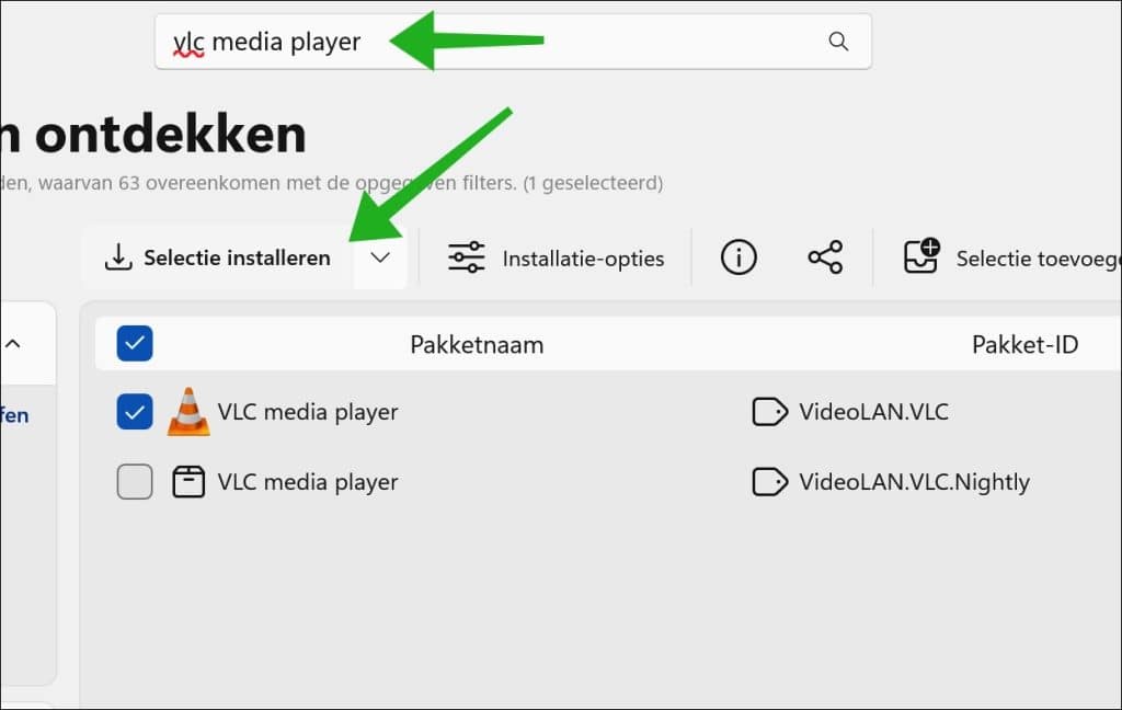 Software installeren