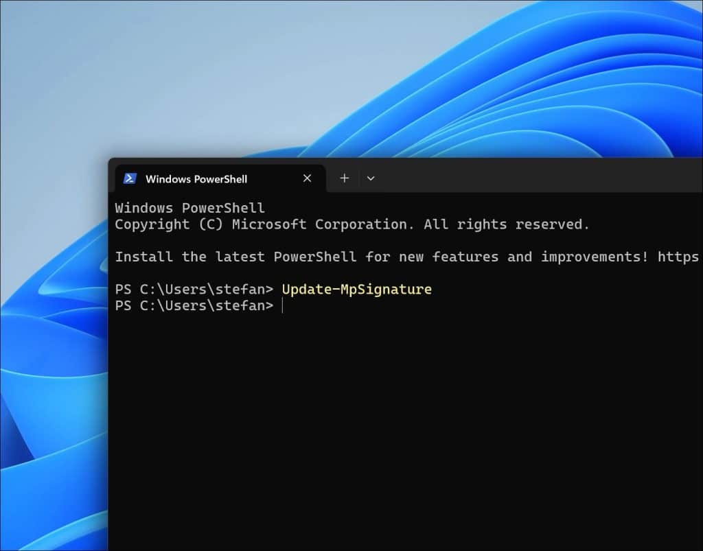 Update-MpSignature