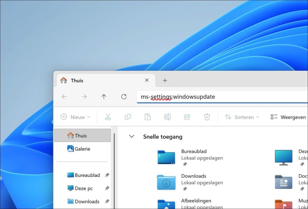 Verborgen instellingen via ms-settings URIs