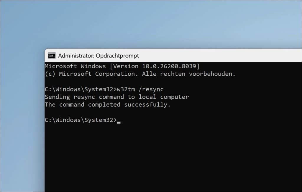 Windows 11 tijdsynchronisatie handmatig forceren